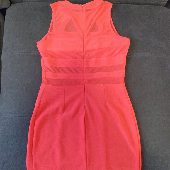 Charlotte Russe Pink Dress With Mesh - Picture 2 of 6